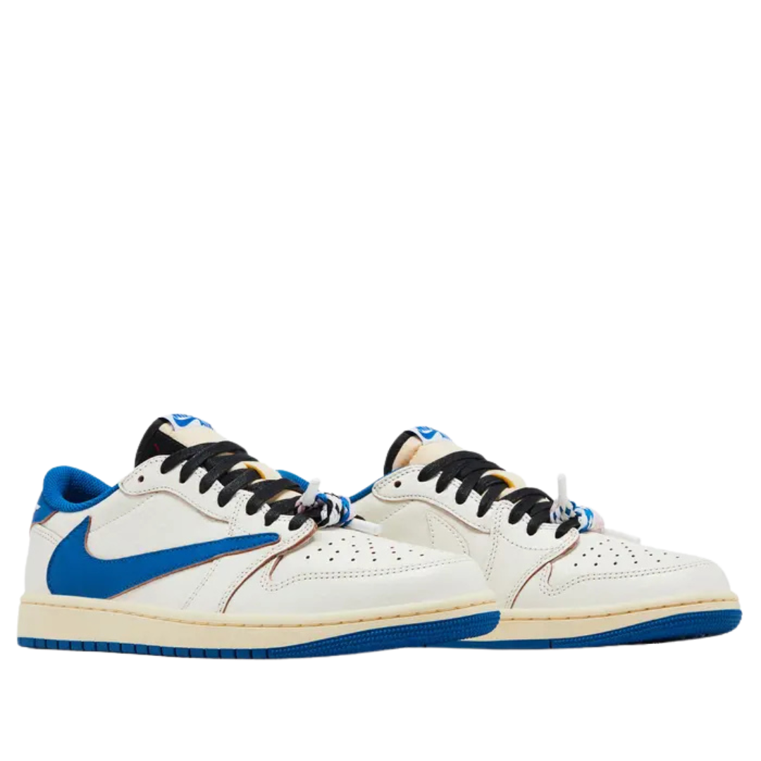 Jordan 1 Retro Low OG SP Fragment x Travis Scott Sail Military Blue